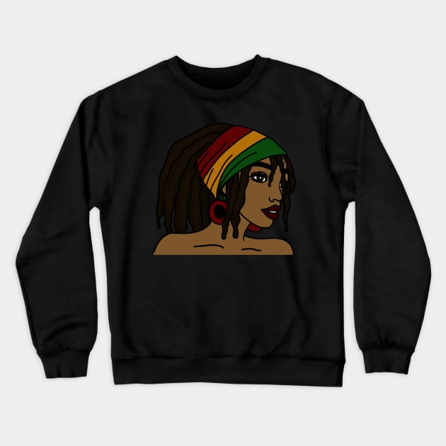 Rasta Queen, Empress, Melanin Crewneck Sweatshirt by alzo